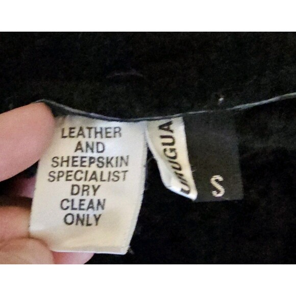 Vintage Shearling Jacket Sheepskin Suede Coat Siena Studio Womens L XL Black - Picture 7 of 12